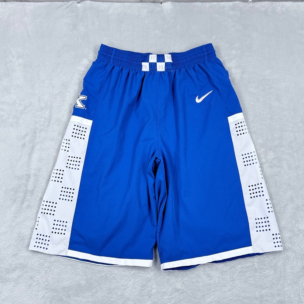 Nike UK Basketball Shorts Men Small Blue Kentucky Wildcats Baggy Wide Perforated